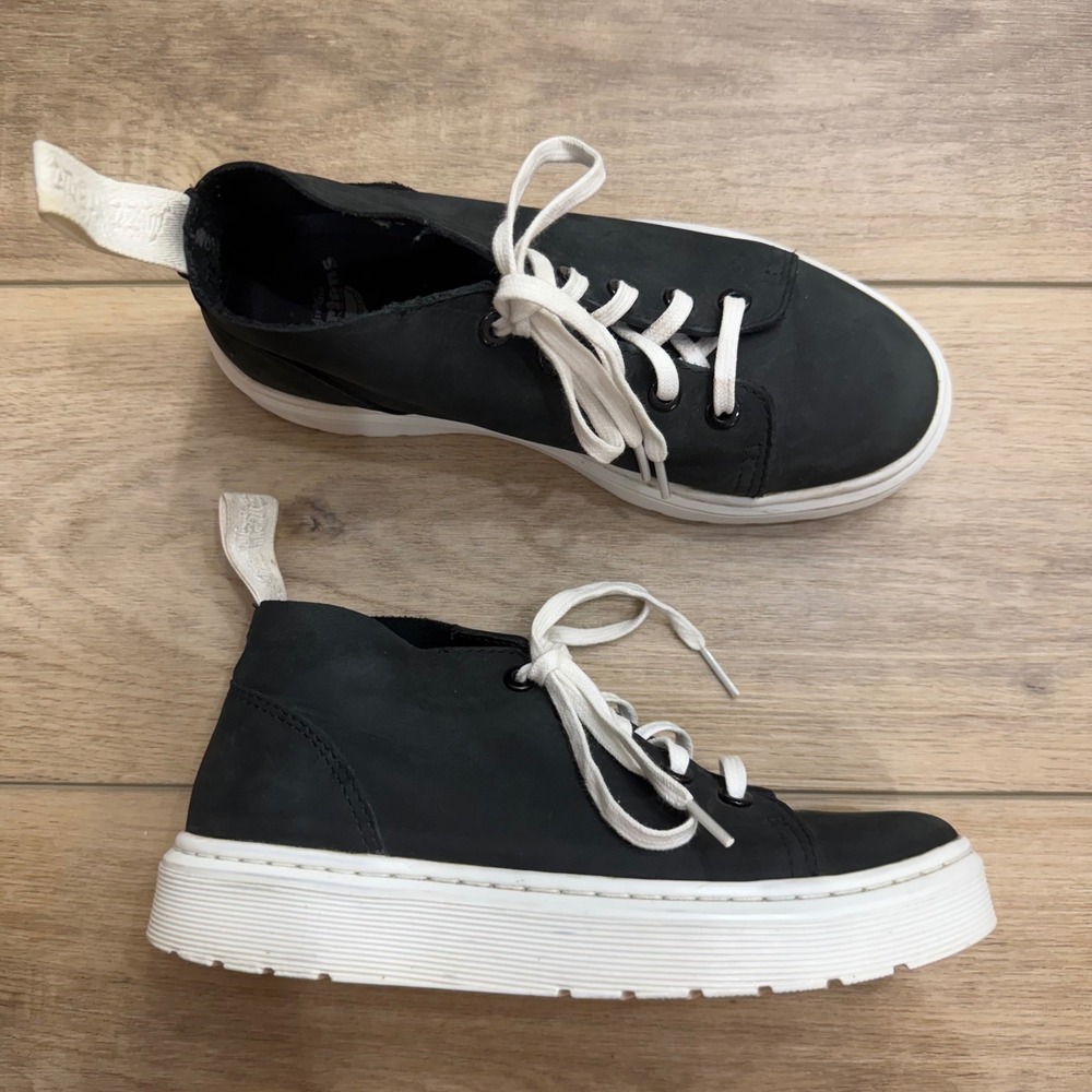 Dr. Martens Baynes Black Leather Chukka Platform Sneakers Womens 5 Men's 4